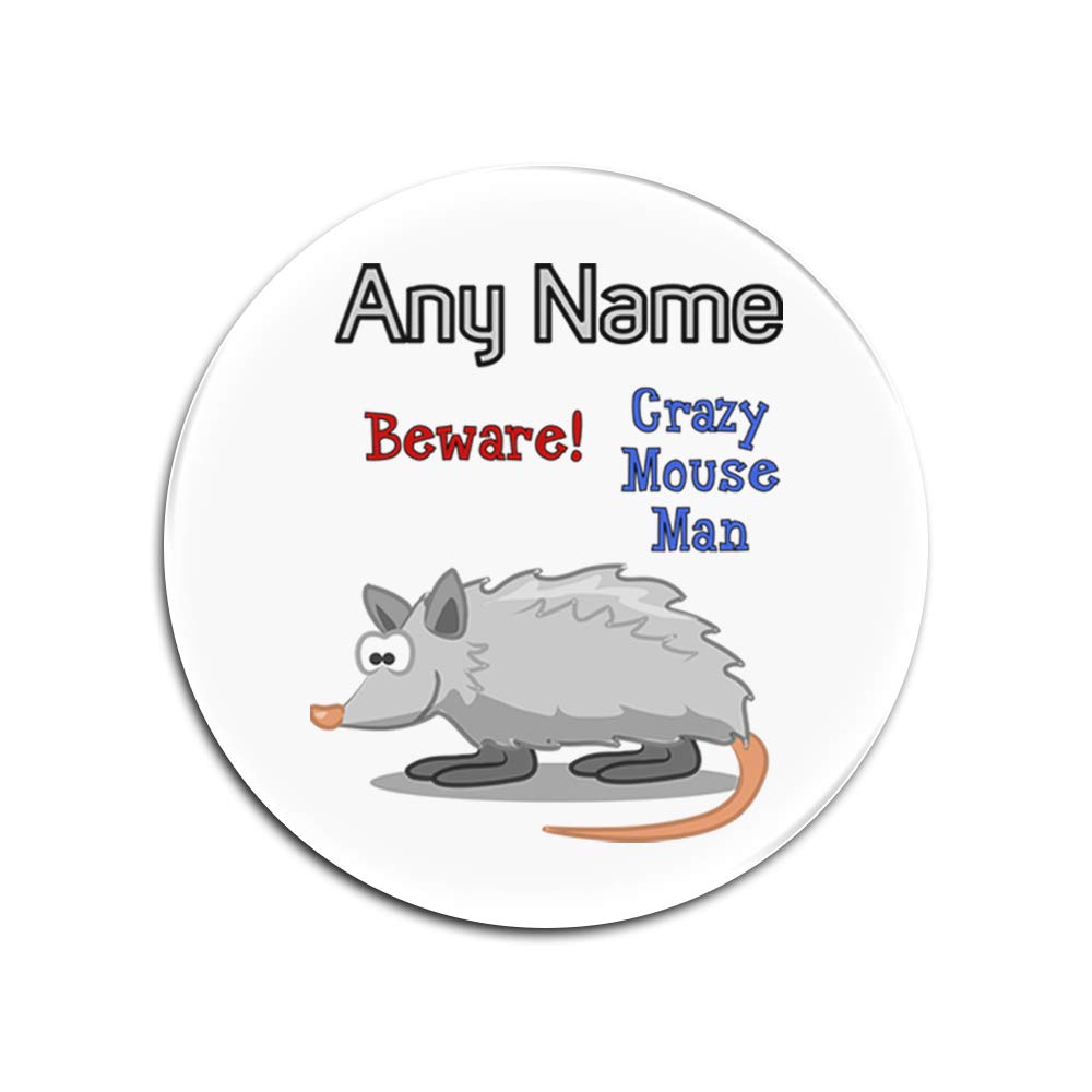 Dessous-de-verre Crazy Mouse Man blanc rond en verre pour table basse