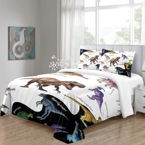 HAVOP Dinosaur Bedding Set Duvet Cover Set King Size For Kids Boys Teens Room Decor Soft Comforter Cover Quilt Cover Set With Pillowcases