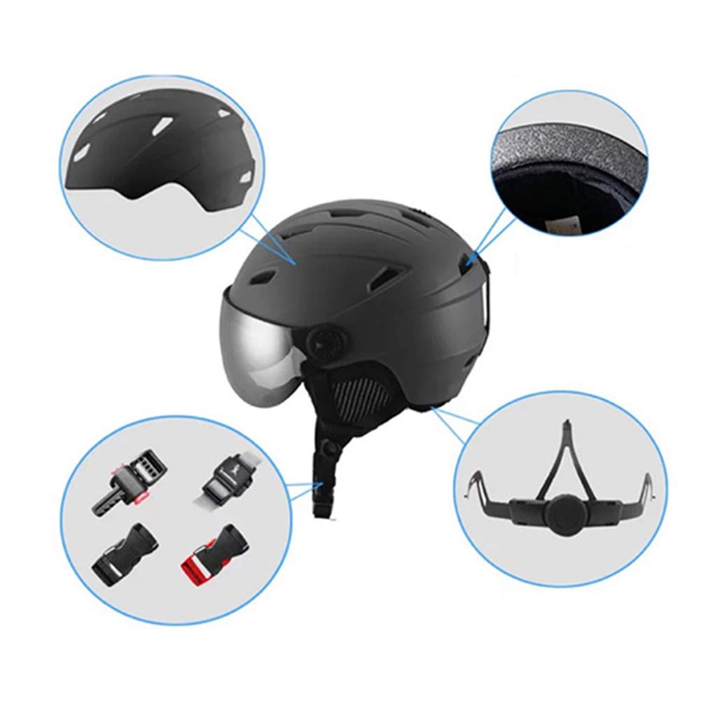 Amazon | Langba スキーヘルメット ゴーグル対応 スノーボード