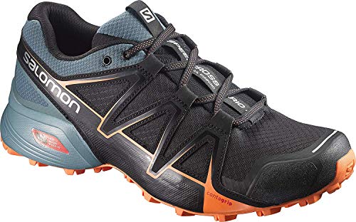 Salomon Men's Speedcross Vario 2 Trail Running Shoe, Black/North Atlantic/Scarlet Ibis, 11 M US