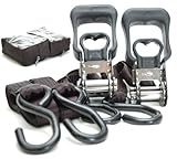 Progrip Macro Force 325461 Sure Grip Cargo Tie Down Ratchet with S Hooks and Comfort...