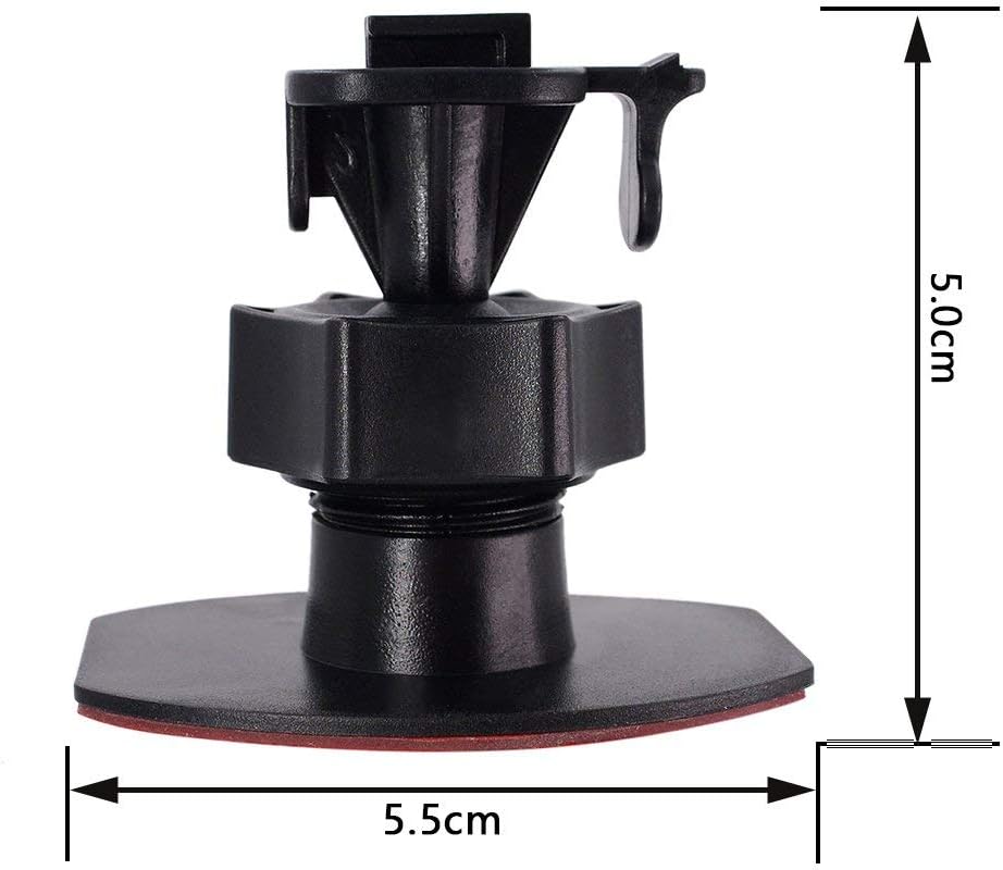 CH02B Car Dash Camera Mount Holder for 3M Double-Sided Adhesive Base -Driving Video Recorder Windshield/Dashboard Mount Holder for Yi/Apeman/DOD/HP Car DVR Camera GPS Phone Permanent Mount
