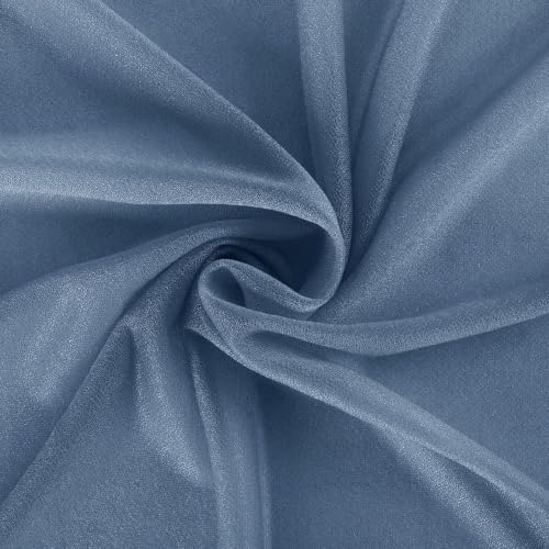 Image of Dusty Blue Wedding Glitter Arch Draping Fabric 1 Panel 29 inch x 6.5 Yards Sheer Backdrop Curtain Drapery for Summer Wedding Ceremony Birthday Party Indoor Ceiling Decor