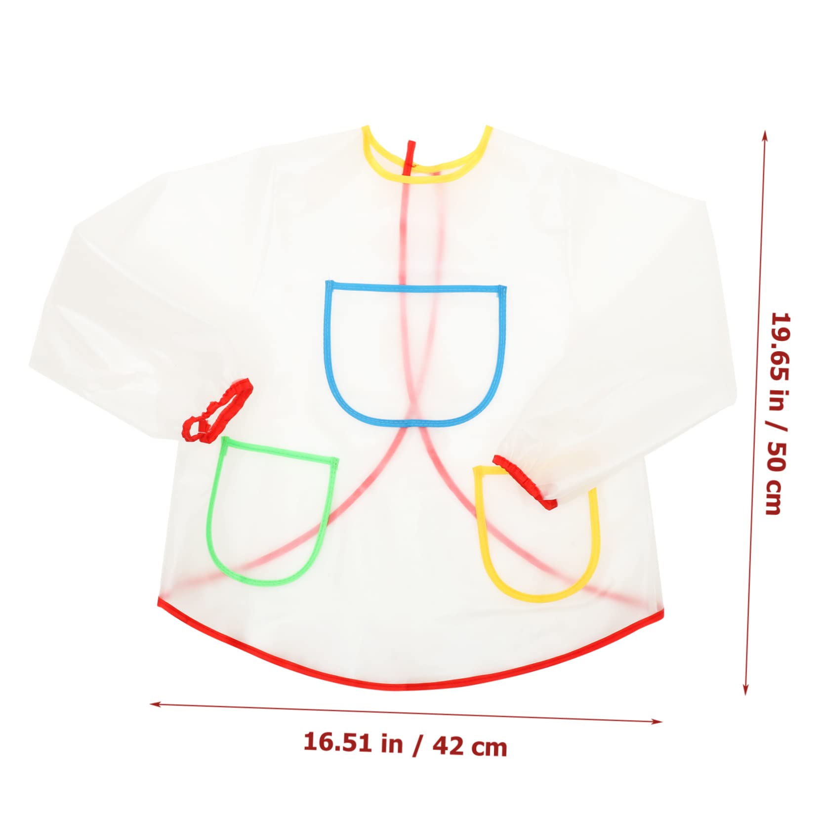 Yardwe 3 Pezzi Grembiule da Pittura Regolabile per Trasparente per Cucina e Attività Creative Maniche Elastiche Protegge Vestiti Durante Pittura