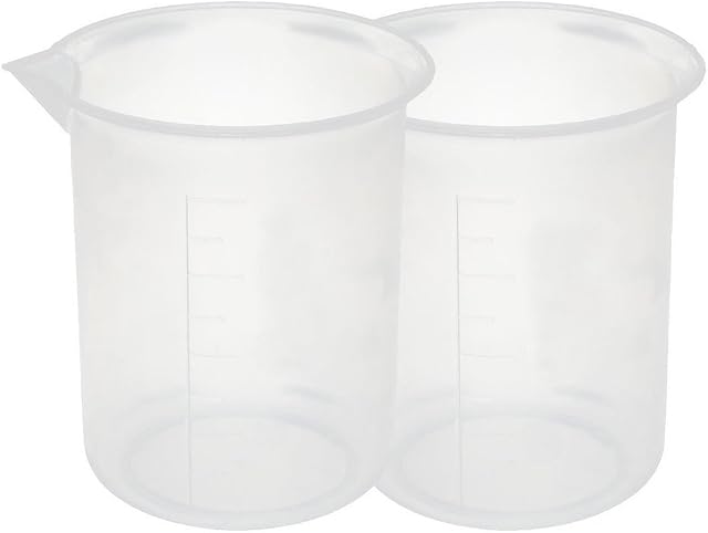 Nacpy Kitchen Lab Graduated Beaker Clear Plastic Measuring Cup Thicken w Cap Measuring Jug 100mL 1pcs