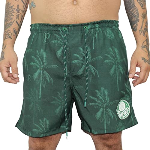 Shorts Bermuda Água Palmeiras Produto Oficial Cor:Verde;Tamanho:GG