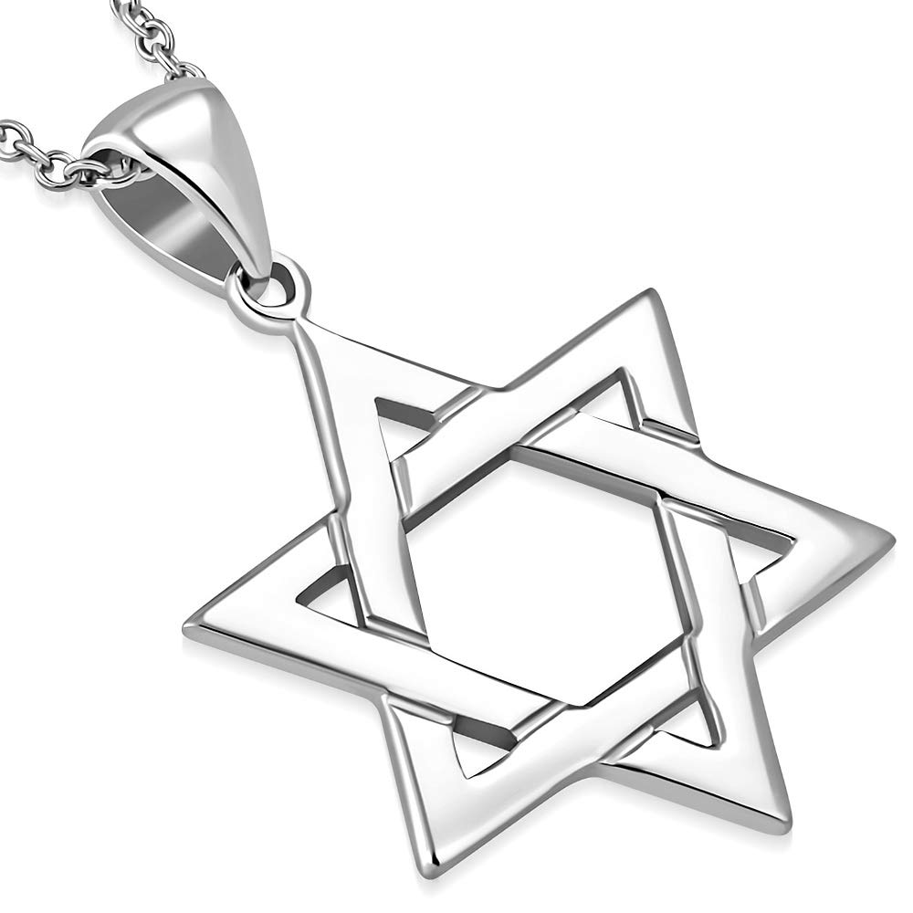 My Daily Styles925 Sterling Silver Classic Simple Unisex Jewish Star of David Pendant Necklace
