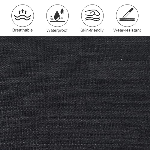 Marjoramy Sitzkissen Auto Vordersitze 51x50cm – Universal Sitzauflagen Auto Atmungsaktiv, rutschfest Autositzschoner Vorne, Weiche Sitzauflage gegen Schwitzen für Autos, SUV, LKW (Schwarz)