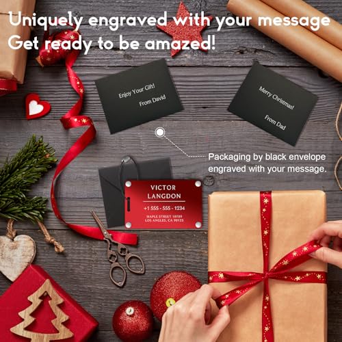 Luggage Tags for Suitcases 4 Pack: Personalized Luggage Tags for Backpacks & Bags Tags with Coustomizable Texts (Red)3