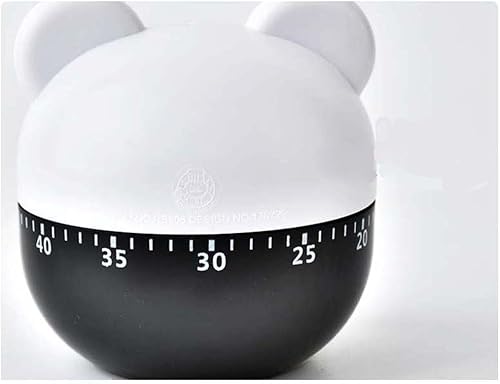 Miniatura 8 de Temporizador de maquinaria de panda de dibujos animados de tamaño pequeño, 60 minutos, temporizador mecánico de cocina, reloj de alarma fuerte,