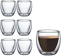 Conjunto Copos Para Café Parede Dupla Sem Alça 80ml borossilicato dupla camada (6)
