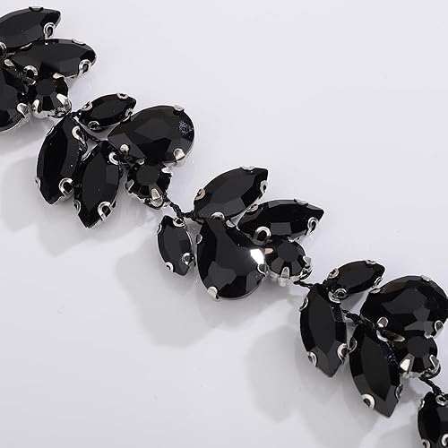 Miniatura 4 de Denifery Diadema de diamantes de imitación de cristal hecha a mano con diamantes de imitación para novias, accesorios para el cabello para novias,