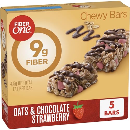 15% coupon - Fiber One Chewy Bars, Oats & Chocolate Strawberry, 5ct