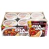 Wang Jjajangmyeon Black Bean Noodles Instant Bowl Sweet Savory Black Bean Sauce, Thick Chewy Noodles, Microwave Meal Ready in 3 Minutes, Pack of 6