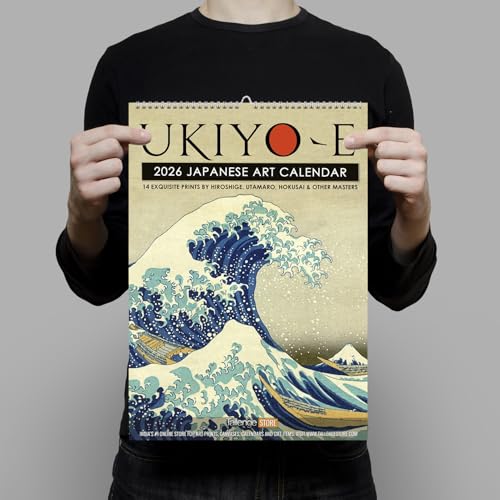Image of Tallenge - New Year 2025 Wall Calendar - Japanese Masters Collection - 12 x 17 Inches for Home & Office (Paper, Wall Calendar)