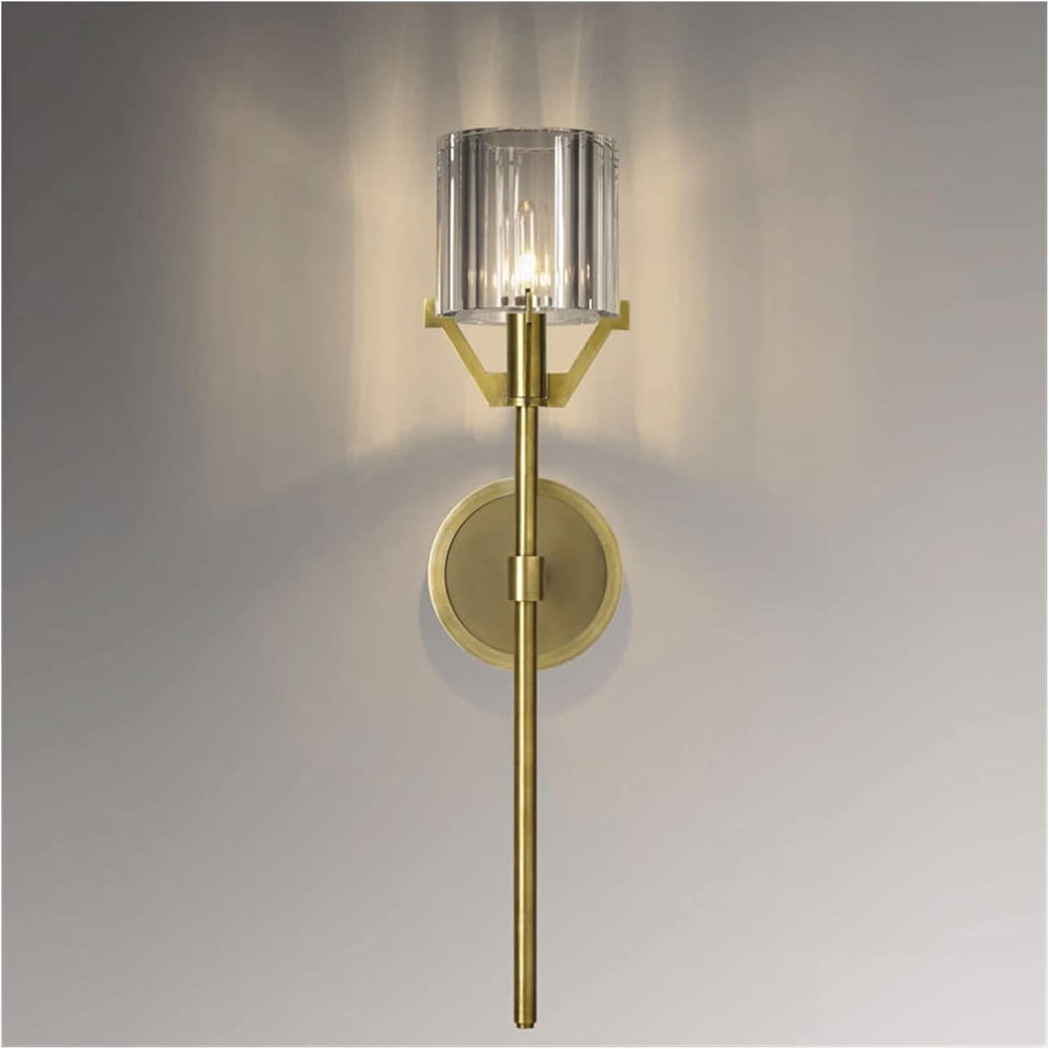 Olskfuh Light Wall Lamp, Post Modern Copper Luxury Led Wall Lamp Bedroom Bedside Crystal Single Head Wall Ing Corridor Aisle Balcony Home Sconces,