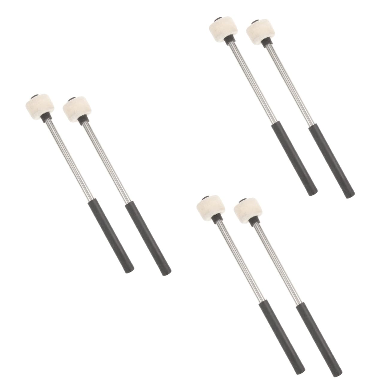 ibasenice 6stücke Drum Mallets Aus Edelstahl Mit Filzkopf Für Percussion-instrumente Leichte Und Langlebige Schlagzeugstöcke Geeignet Für Anfänger Und Profis Für Trommelkits Und