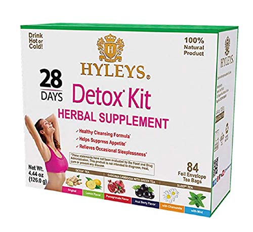 Hyleys 100% natural 28 day detox kit - detox, slim, sleep tea set…