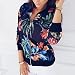 SHOBDW Liquidación Venta Mujer Sudadera Suelta Ladies impresión Flor Cremallera Chaqueta Outwear...