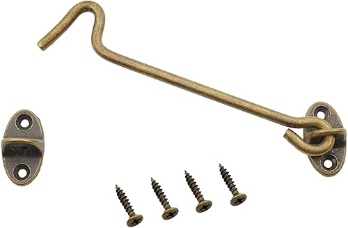 Paquete de 2 pestillos para puerta de granero, cerradura de puerta de granero de 5 pulgadas, cerradura de puerta de cobre sólido grueso resistente,