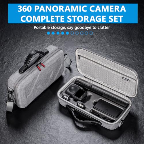 Image of ZORBES Carrying case Compatible with DJI OSMO 360, Action Camera Accessories Travel Bag Storage Case with Handle, Custom-Mold Design, Nylon Hard Shell Waterproof Travel Action Camera Zipper Case