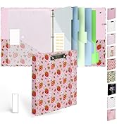 3-Ring Binder 1-Inch With Clipboard, Holographic Blue Glitter Design - View #4
