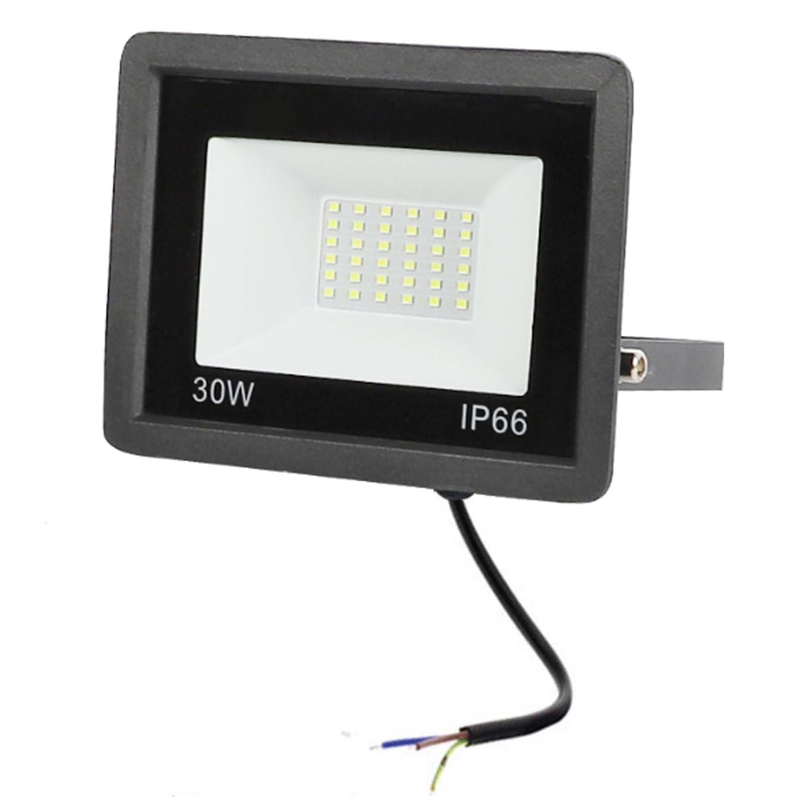 arsglaci 30W Outdoor Spotlight Flood Light, 6000K White IP66 Waterproof Super Bright Wall Light