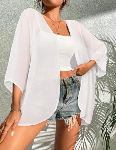 Image of BB&KK Women's Floral Kimono Summer Short Cover Ups Tops