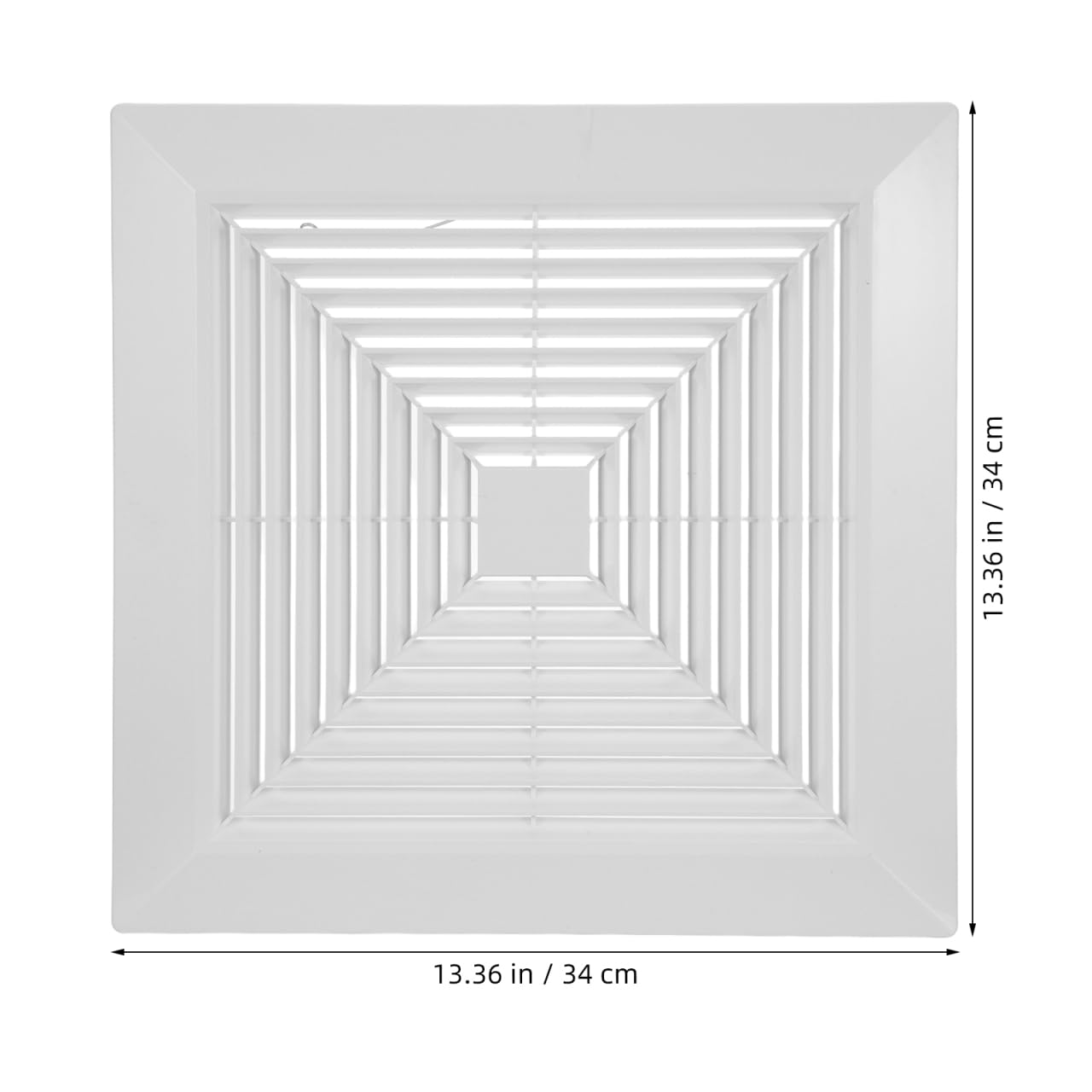 TEHAUX 14 x 14 inch Large Bathroom Exhaust Fan Cover, Ceiling Vent Grille Replacement with Metal Springs, Easy Install Air Ventilation Duct Cover for Home & Office - 3