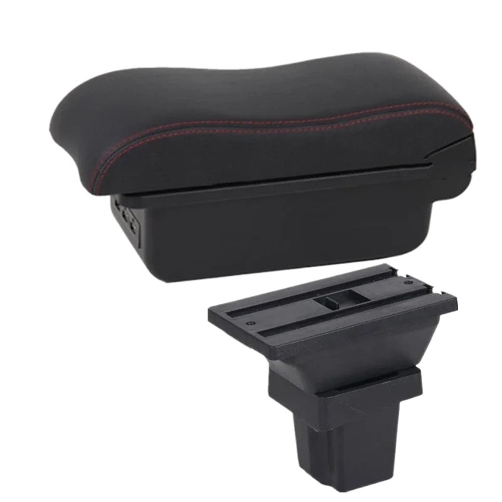 NOKRGQW Car Armrest Box For Chevrolet Tracker For Holden For Trax Car Armrest Storage Box Dedicated Retrofit Accessories(B red line 3USB)
