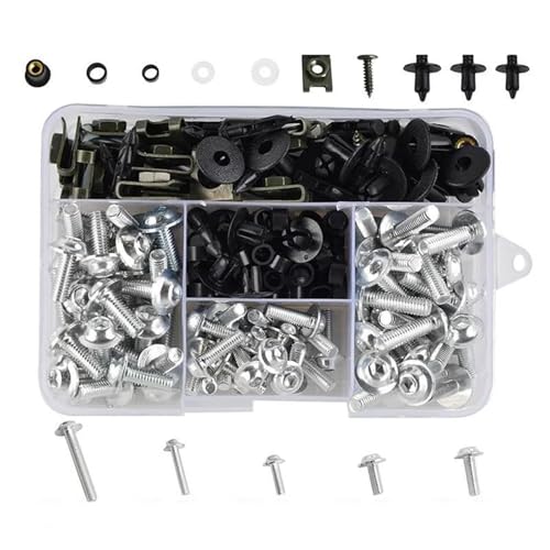 Tornillos para moto clips de carenado y tuercas de aluminio plata para CBR300R y 500R
