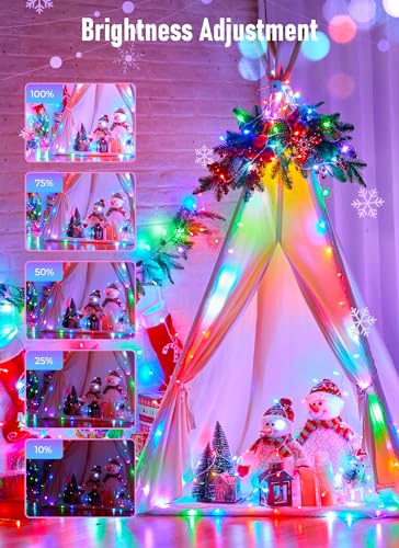Minetom Color Changing String Lights Outdoor- 22 Colors 33Ft 100 Led Fairy String Lights With Remote thumb #4
