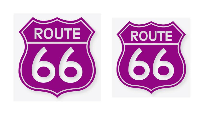 Amazon.co.jp: RUTE66 ルート66 カッティングステッカー 転写シール