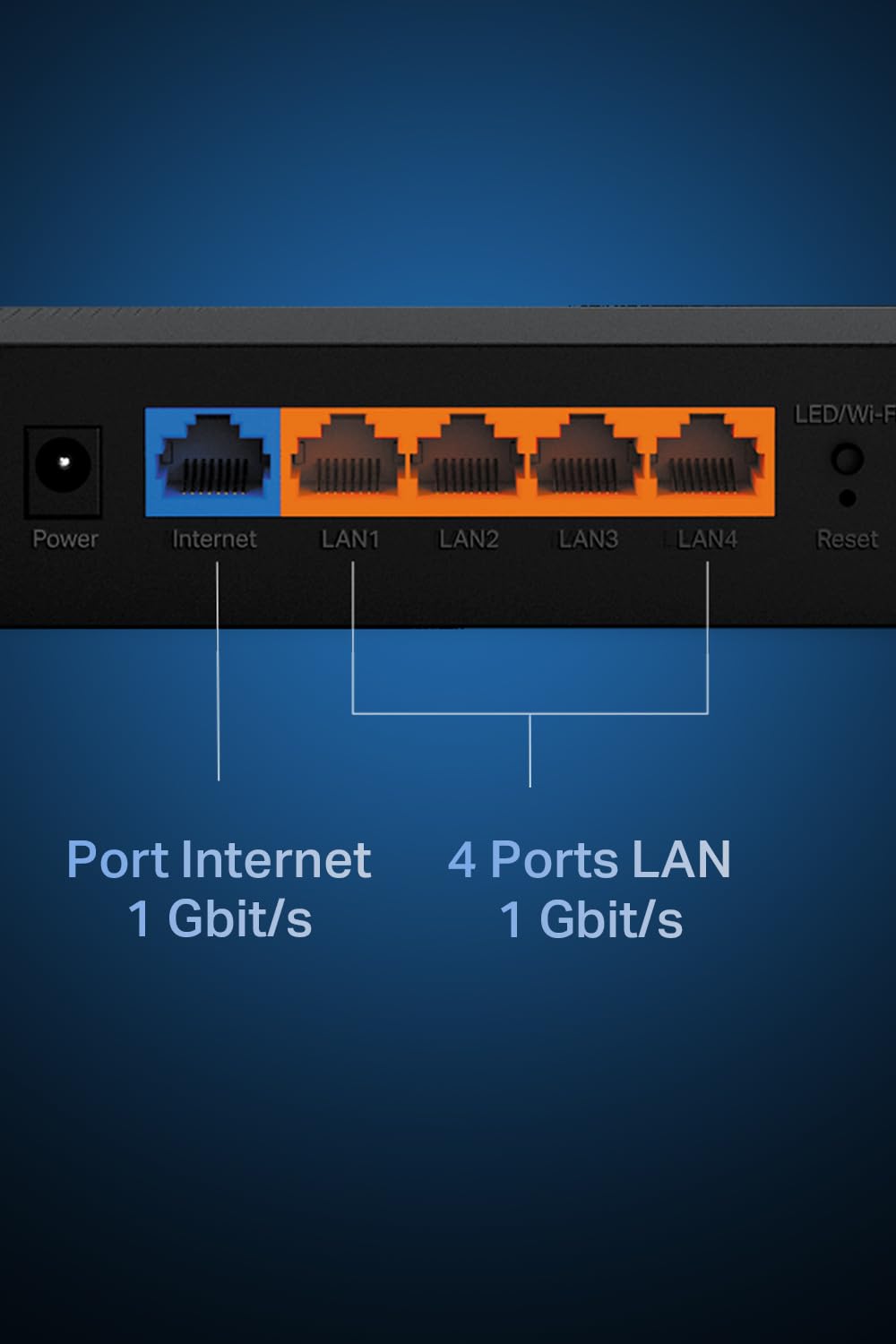 TP-Link Archer BE220 WiFi 7 Router BE3600Mbps bi-Band 3.6 GB/s 5 Ports Gigabit 4 Antennes EasyMesh WPA3