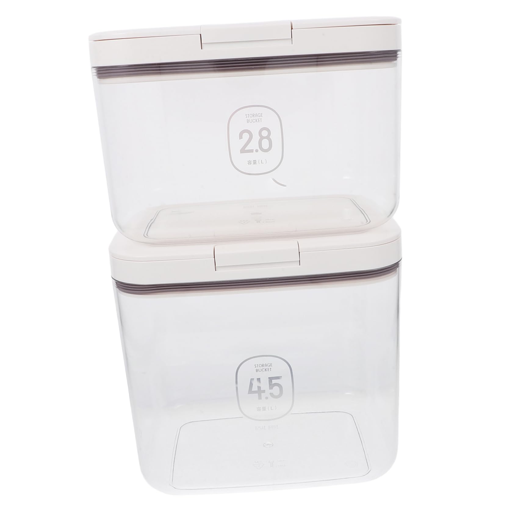 Contenitori Ermetici per Riso e Polvere 2 Pezzi in Abs Misurino per Cucina e Dispensa, Contenitori Versatili dal Design Moderno e Salvaspazio