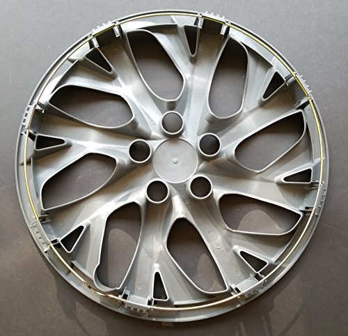 New Wheel Covers Replacements Fits 2017-2018 Toyota Corolla; 16 Inch; 16 Spoke; Silver Color; Plastic; Set Of 4 #TOP4