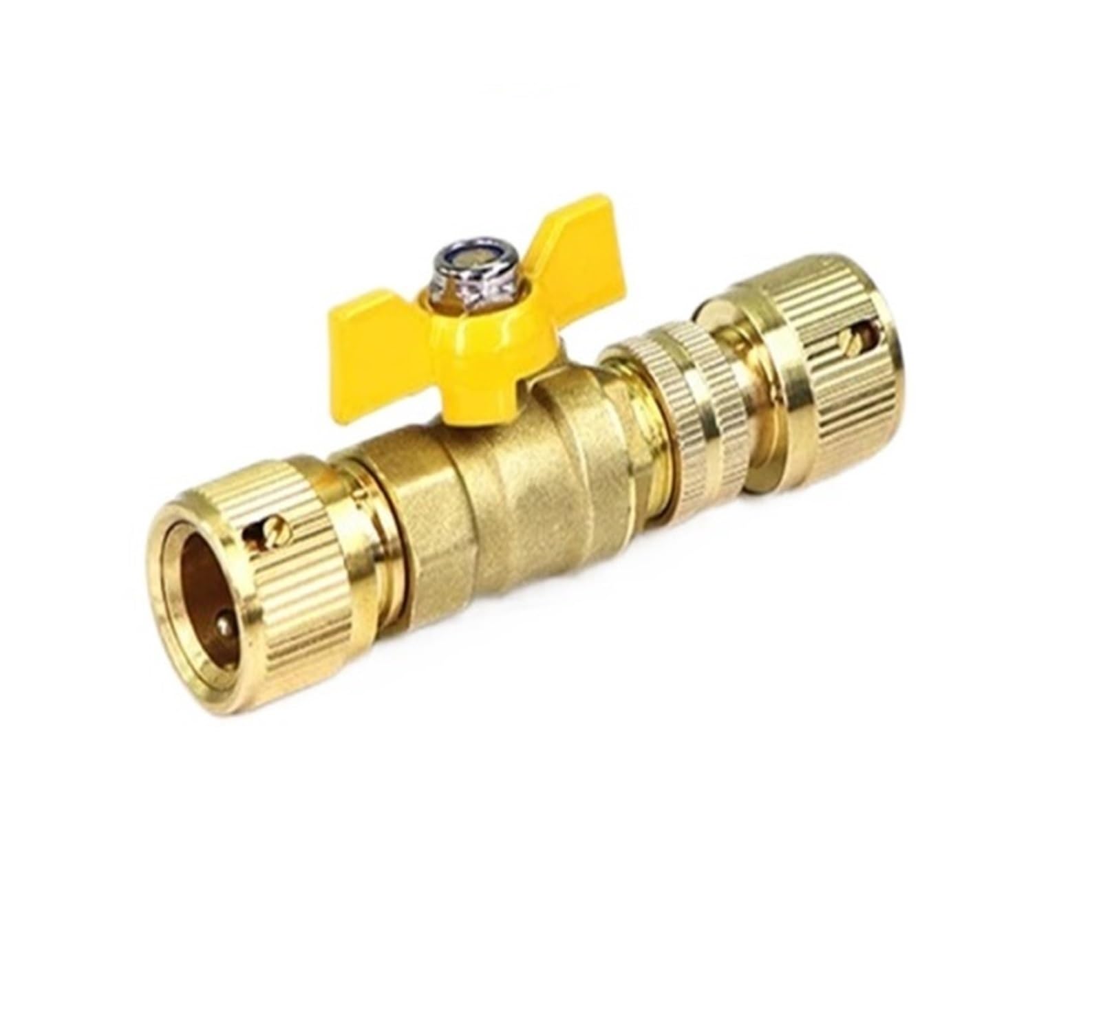 Adapter Węża Z Mosiężnym Zaworem Kulowym 1/2" | Mosiężny zawór odcinający 1/2" Szybkozłącze z końcówką do węża 16 mm(Male to Female)