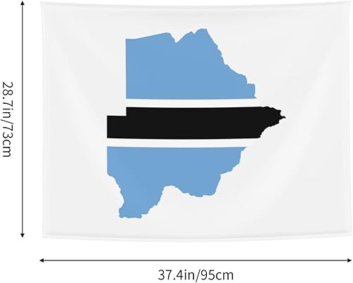 Miniatura 6 de POOEDSO Botswana - Tapiz de mapa de terreno de 29 x 37 pulgadas para colgar en la pared para el hogar, sala de estar, dormitorio, decoración de