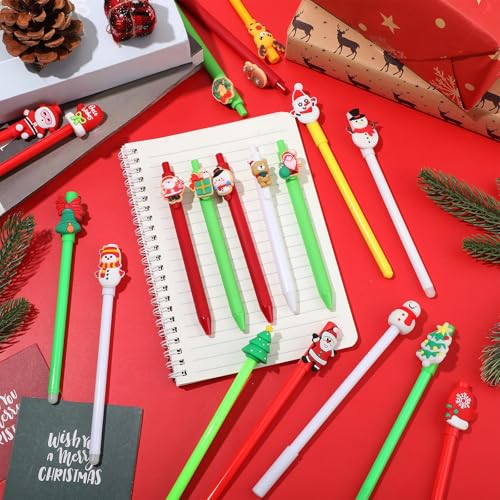 Bolígrafos de gel navideños Qilery 60 piezas miniatura 6