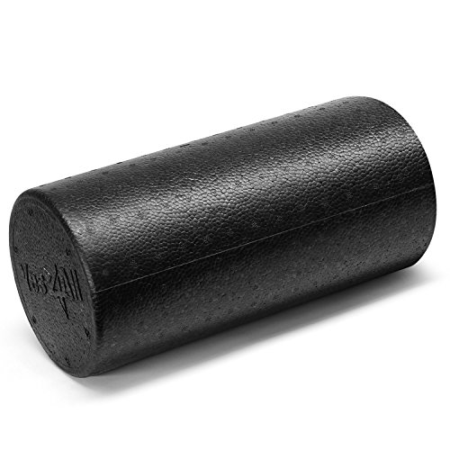 Yes4All EPP Exercise Foam Roller – Extra Firm High Density Foam Roller – Best for Flexibility and Rehab Exercises (12 inch, Black)