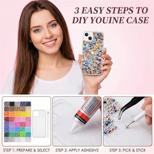 Gemas multicolor de arco iris con trasera plana para decorar tus accesorios con brillo 5
