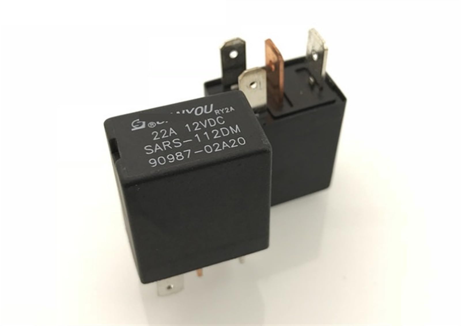 Relé SARS-112DM de 12V y 22A interruptor electromecánico 4 pines V6-1A 3