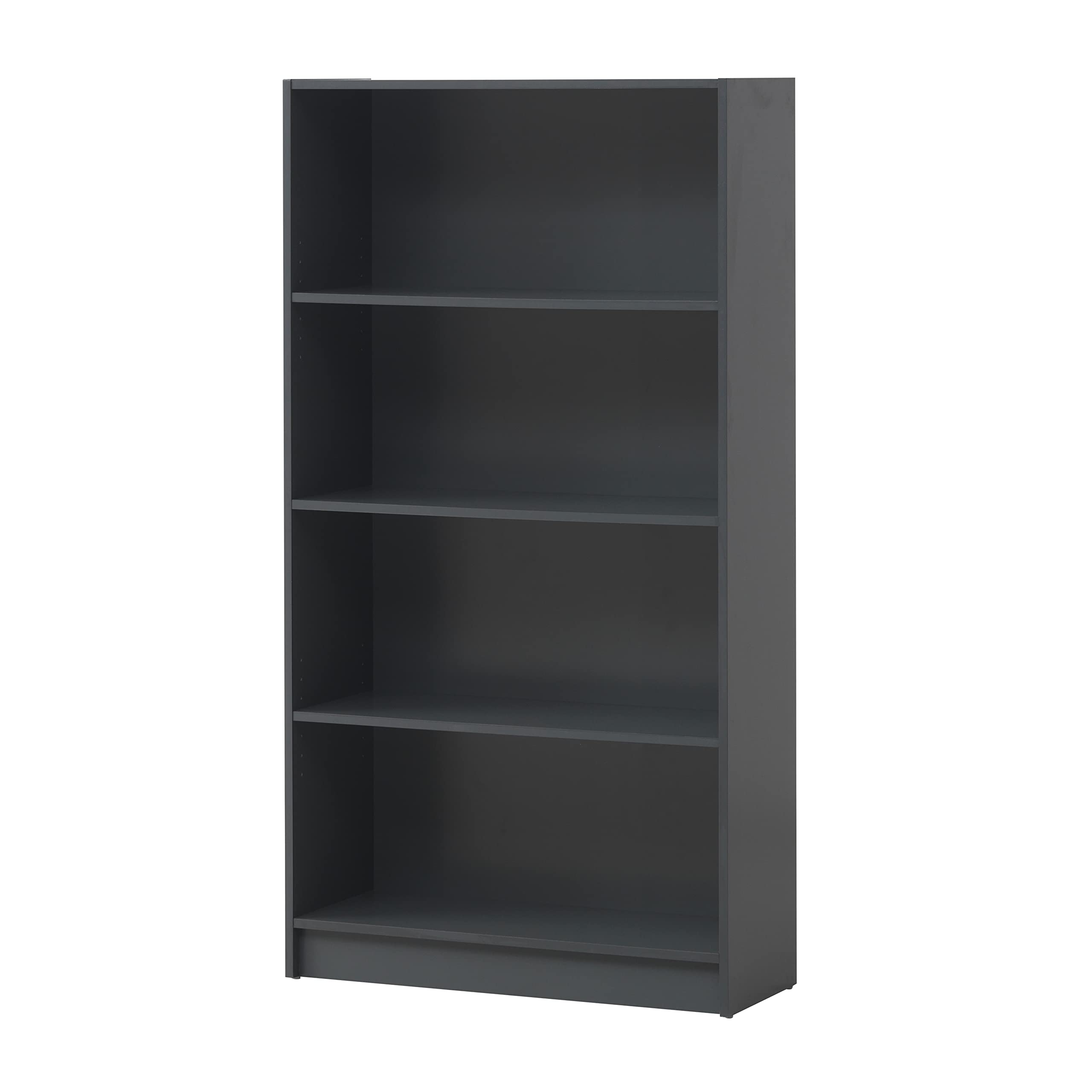 Tall Bookcase - Dark Grey, Grey - 80x150x30cm - 4 Tier Adjustable Shelves