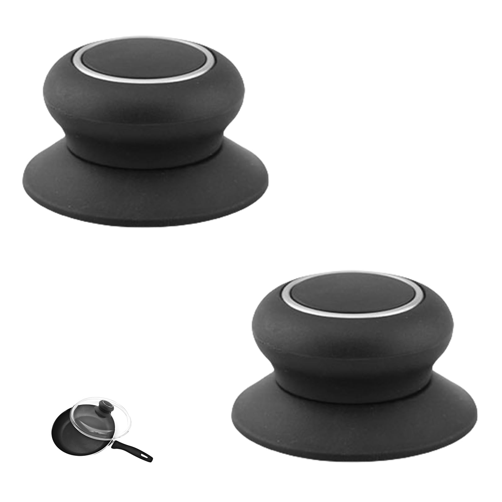 Wangzhenxi Confezione da 8 pomelli per coperchi pentole, manopole universali per coperchi pentole, maniglie, maniglie pomelli di ricambio, manici pentole da cucina