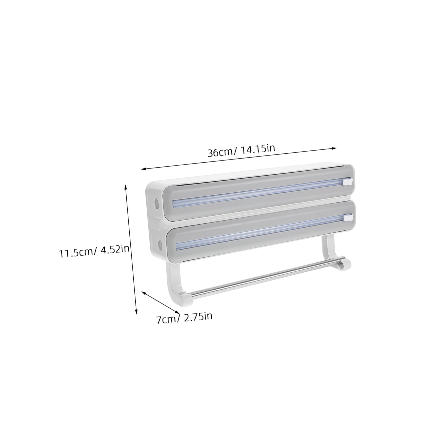 OUNONA Dispensador de Film Transparente Abs Cortador de Doble Capa