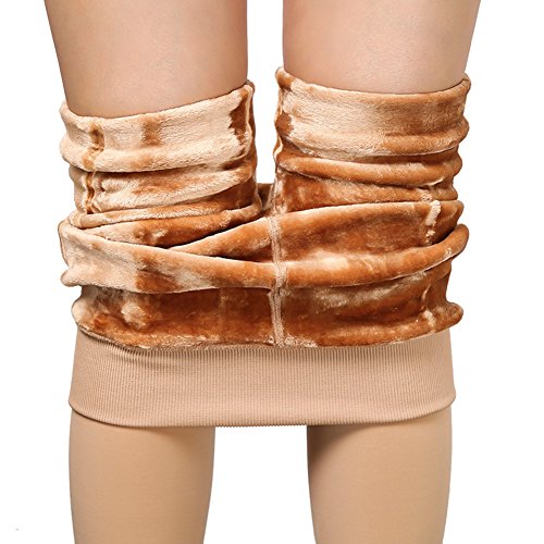 Image of Blostirno Women's Fleece Lined Tights Thermal Pantyhose Leggings Opaque Winter Warm Thick Stockings Tights