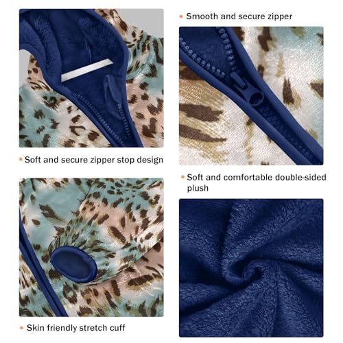 Leopard Retro Animal Print Toddler Jackets for Boys Winter Outerwear Kids 3T-10T3