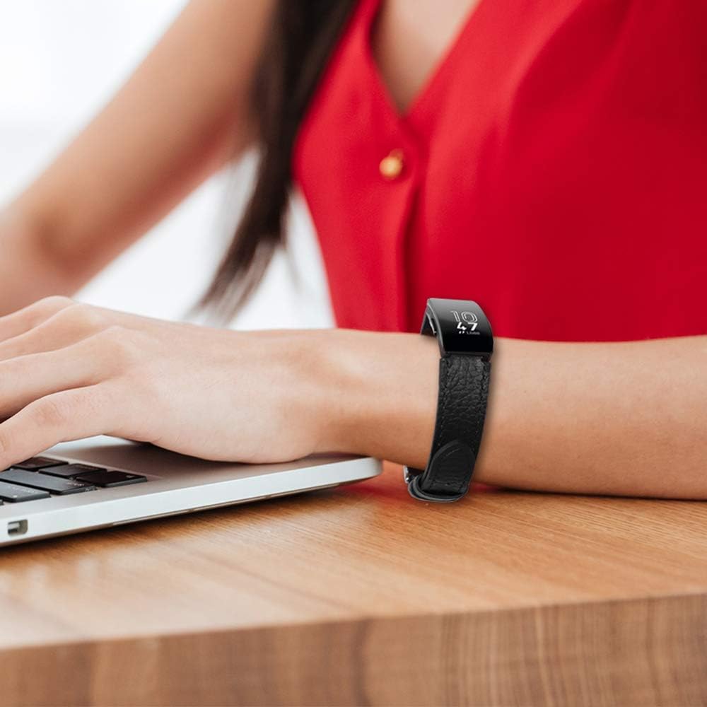 Leather Bands Compatible for Fitbit Inspire 3/2, Classic Wristbands Accessories Strap Replacement Band for Fitbit Inspire 3 Fitness Tracker Women Men