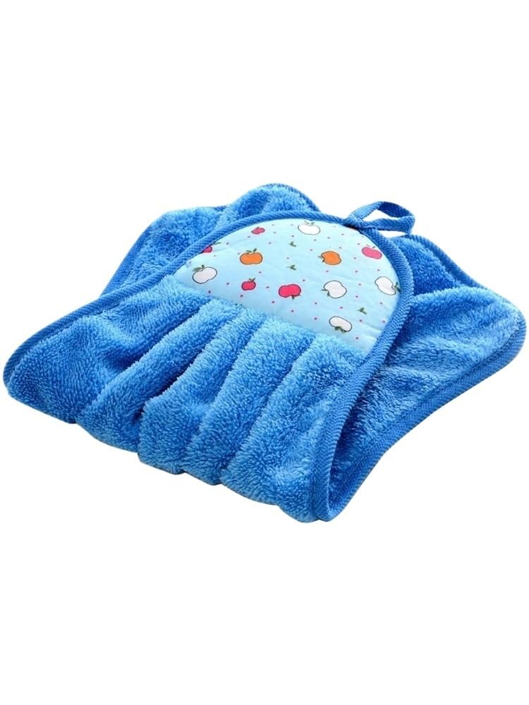 Coral Velvet Hand Towel Absorbent Dishcloth 30x38cm With Hanging(Blue)