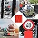 2 Stück Rote Fahne Überlänge, Rote Fahne für Transport 30x30cm, Warnflagge mit Gummiseil für Auto Wohnwagen Anhänger Fahrradträger